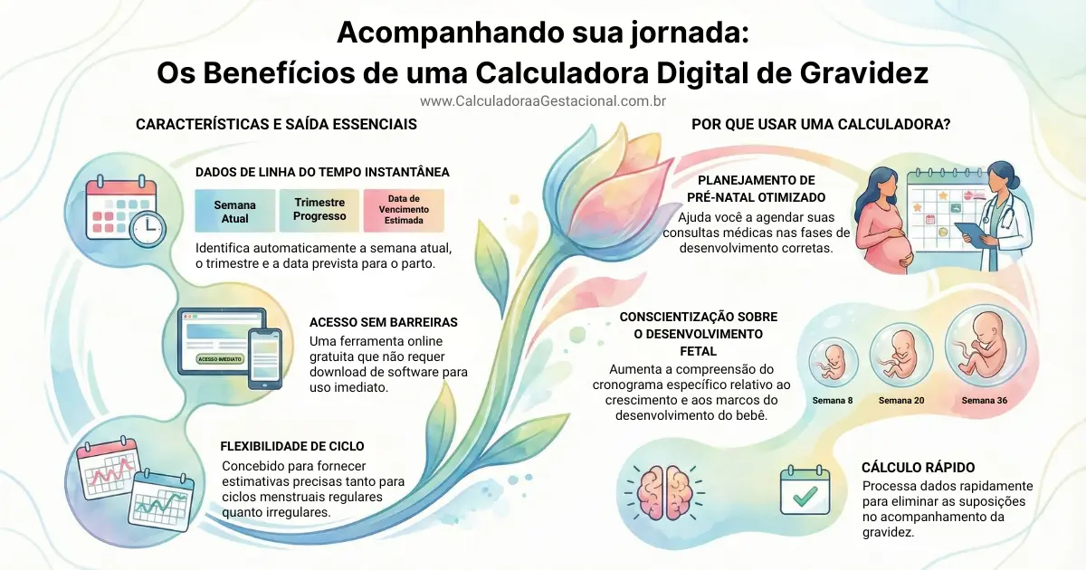 Entendendo a Calculadora de Gravidez e Seus Benefícios infográfico